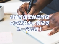抖音等級(jí)更新后等級(jí)會(huì)變成多少，等級(jí)變動(dòng)一覽表附上